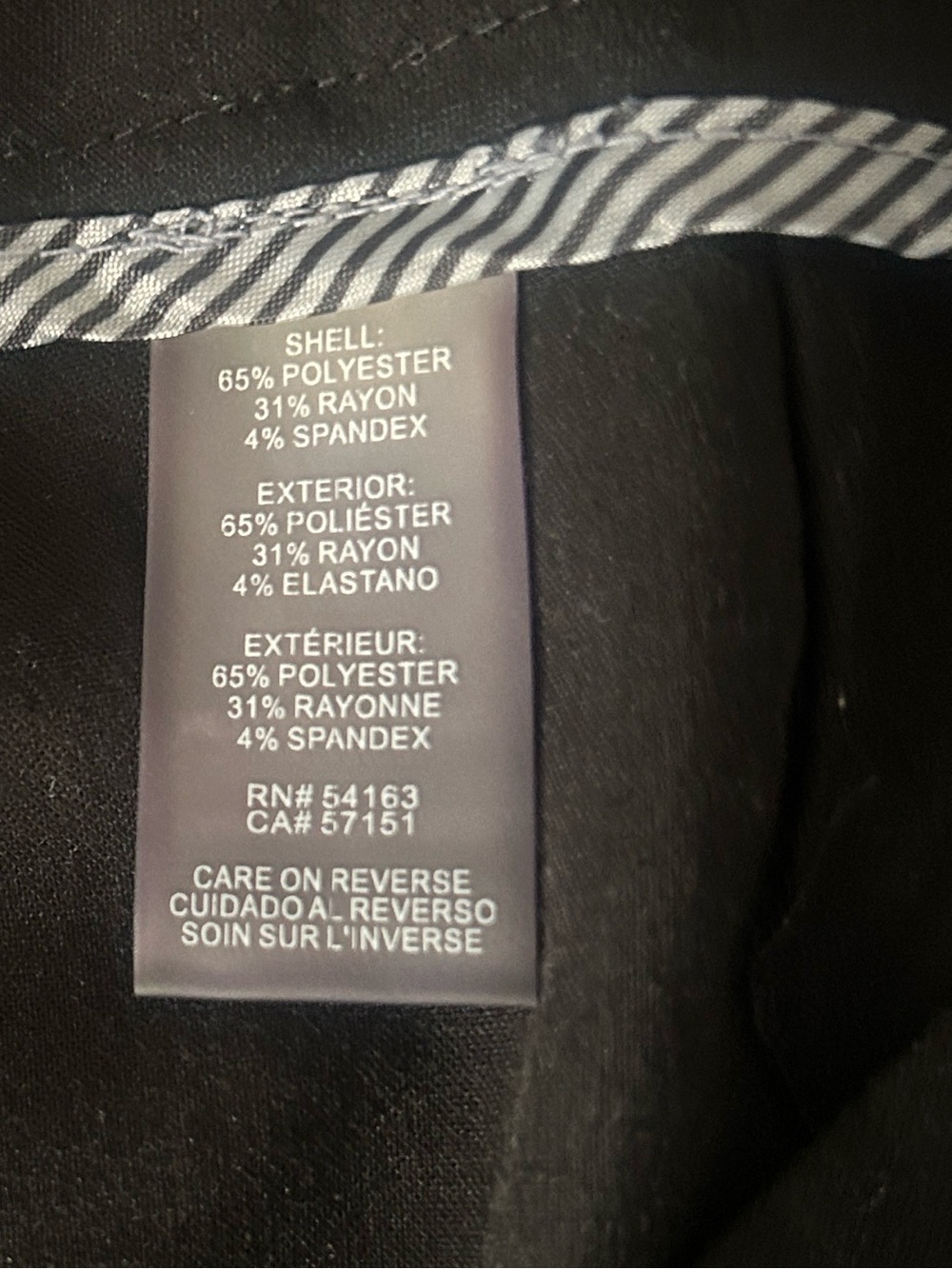 Calvin Klein Black Boot-Cut Dress Pants - Picture 7 of 8